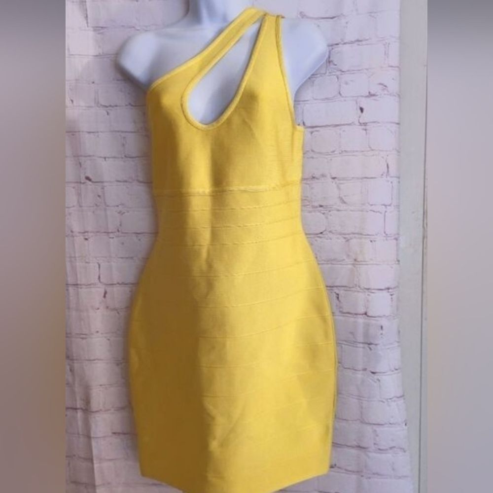 New With Tags Herve Leger x Forever 21 Yellow Bandage Dress Sz. XL Soldout Piece